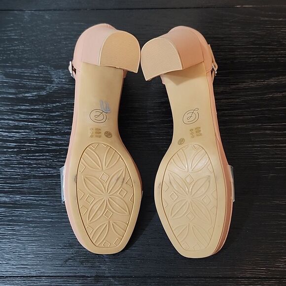 BRAND NEW CHINESE LAUNDRY WOMEN'S TERI CLEAR ANKLE STRAP BLOCK HEEL SANDALS - Picture 12 of 16